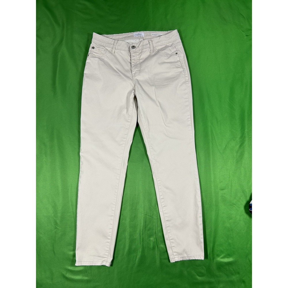 Curve Appeal Minimalist Jegging Beige Mid-Rise Skinny Pants Women Size 8/29